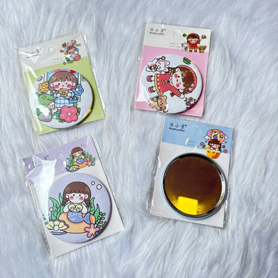 Random print cute small Mirror