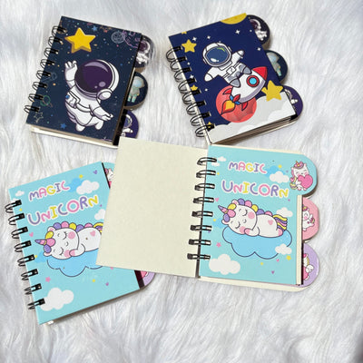 Space and Unicorn mini notebooks(Space RANDOM prints)