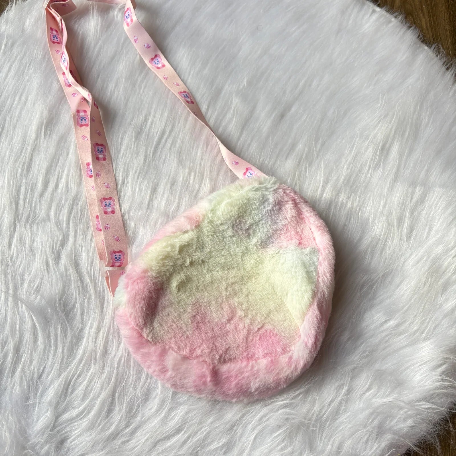 Unicorn fur sling bag