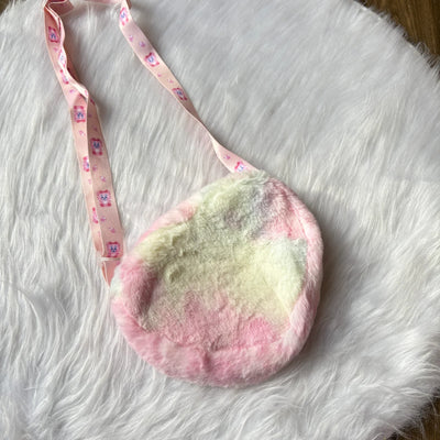 Unicorn fur sling bag