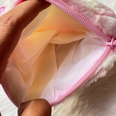 Unicorn fur sling bag