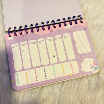 Cute unicorn weekly planners