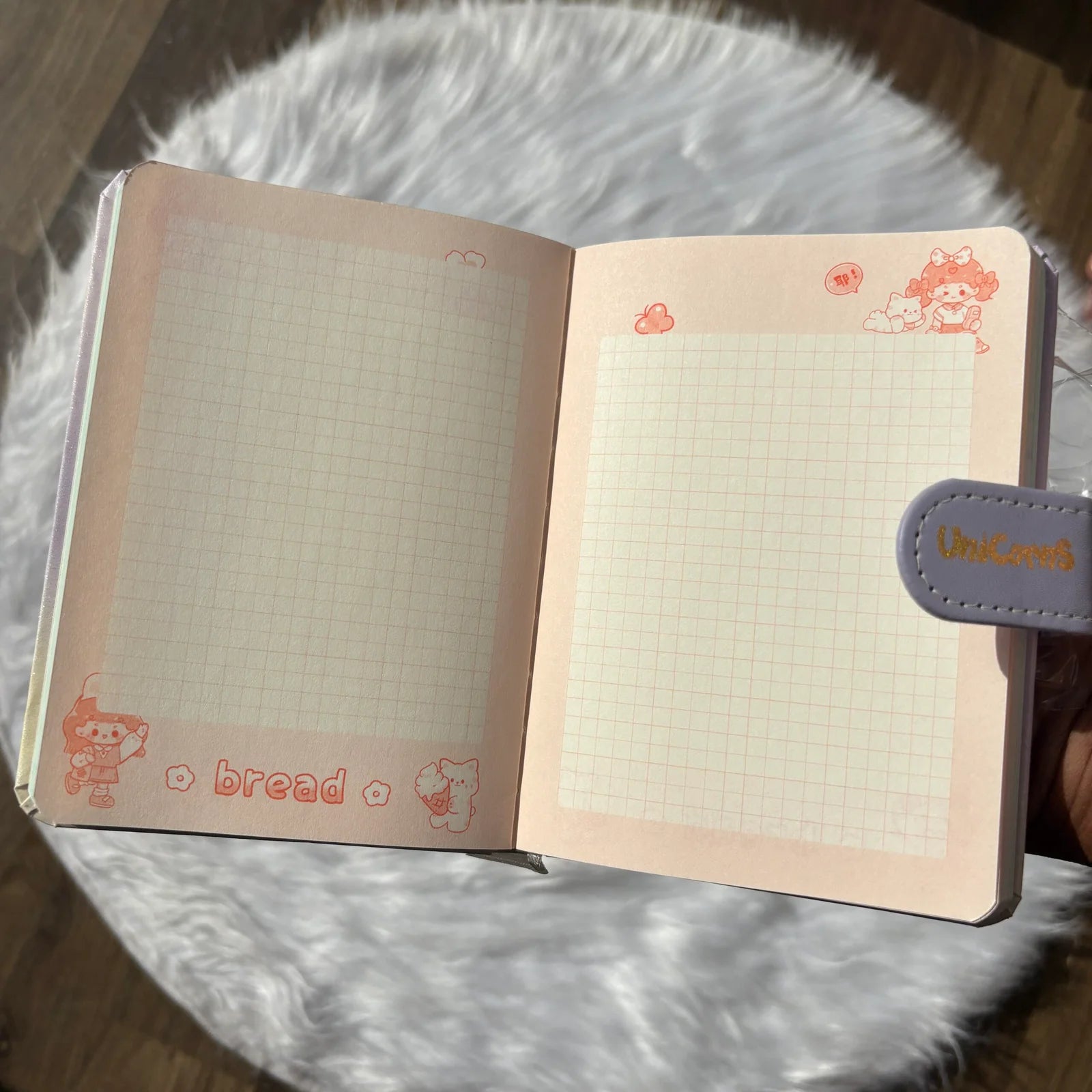 Cute unicorn glittery journal