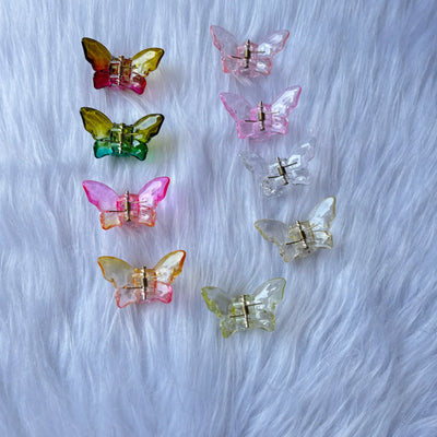 Cute mini ombré crystal butterfly claws