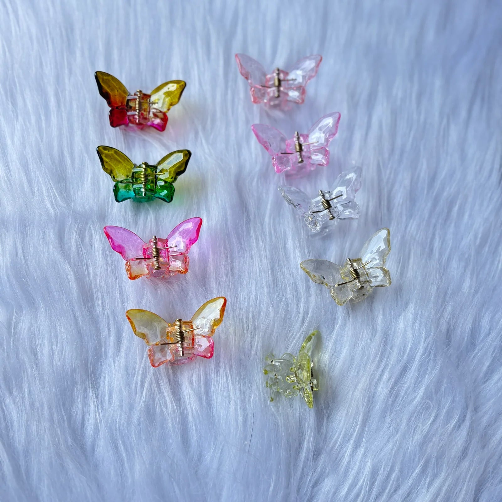 Cute mini ombré crystal butterfly claws