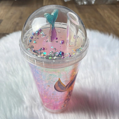 Mermaid light sipper with straw (Random) 450ml