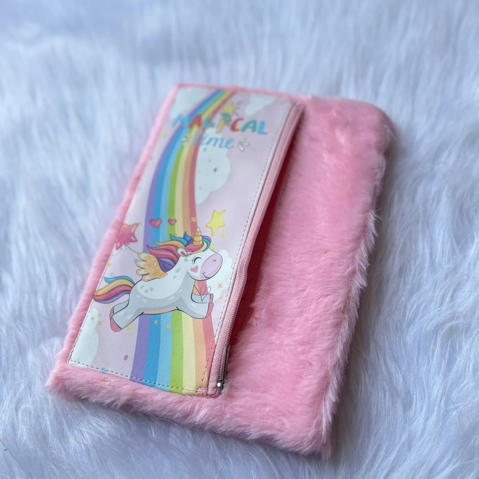 Unicorn Fur Diary With Pouch