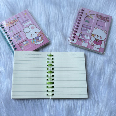 Cute bear print mini diaries(random)