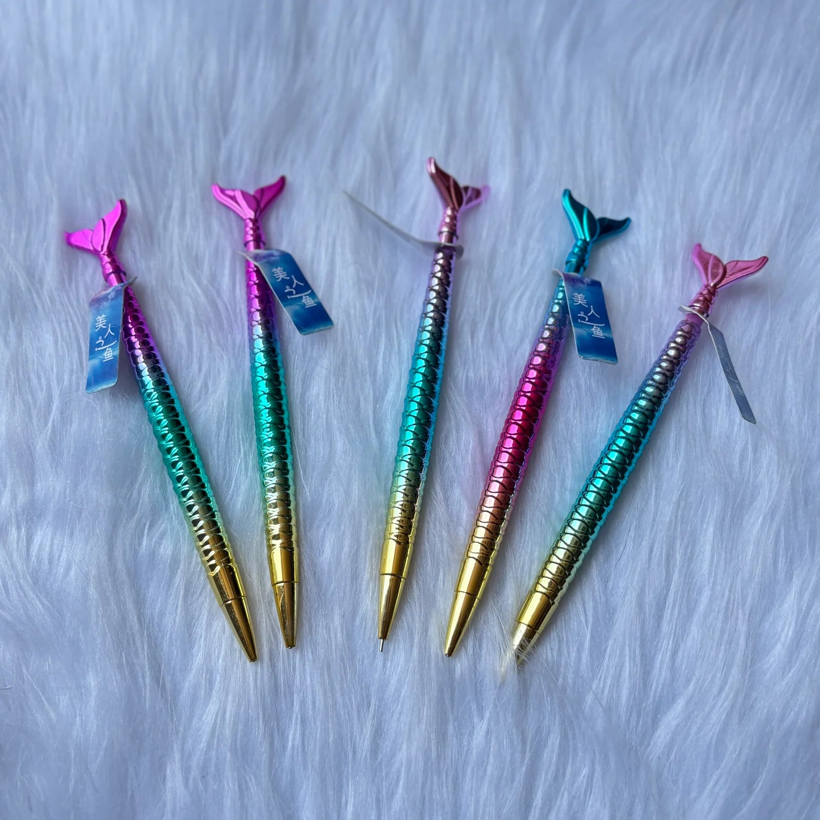 Mermaid theme glossy pencils 0.7mm