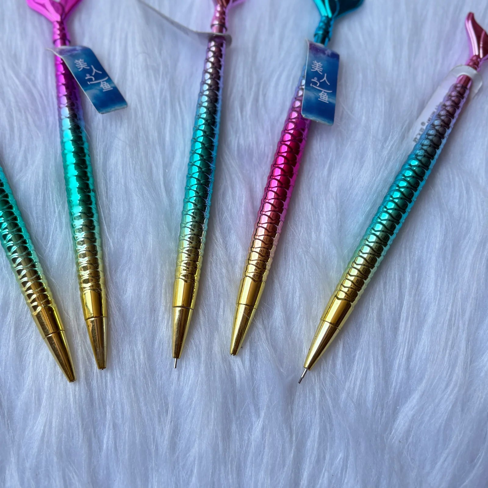 Mermaid theme glossy pencils 0.7mm
