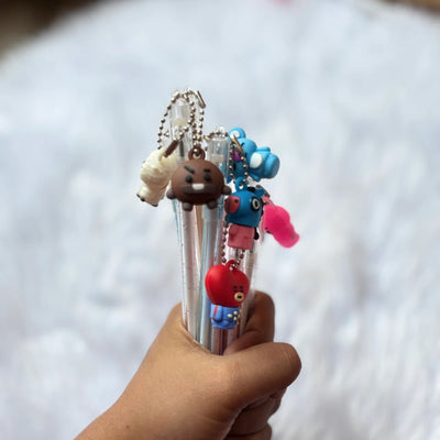 BTS theme keychain pen