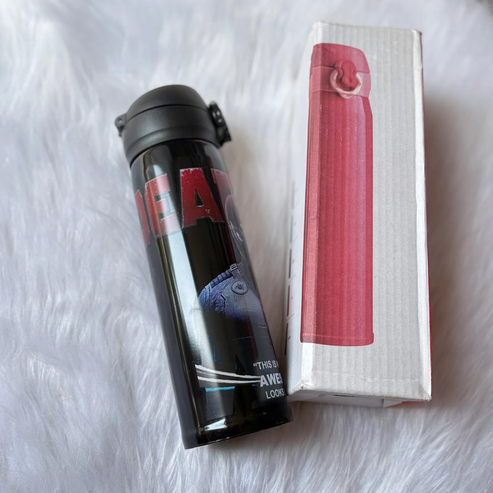 Dead pool insulated steel flask bottle half litre