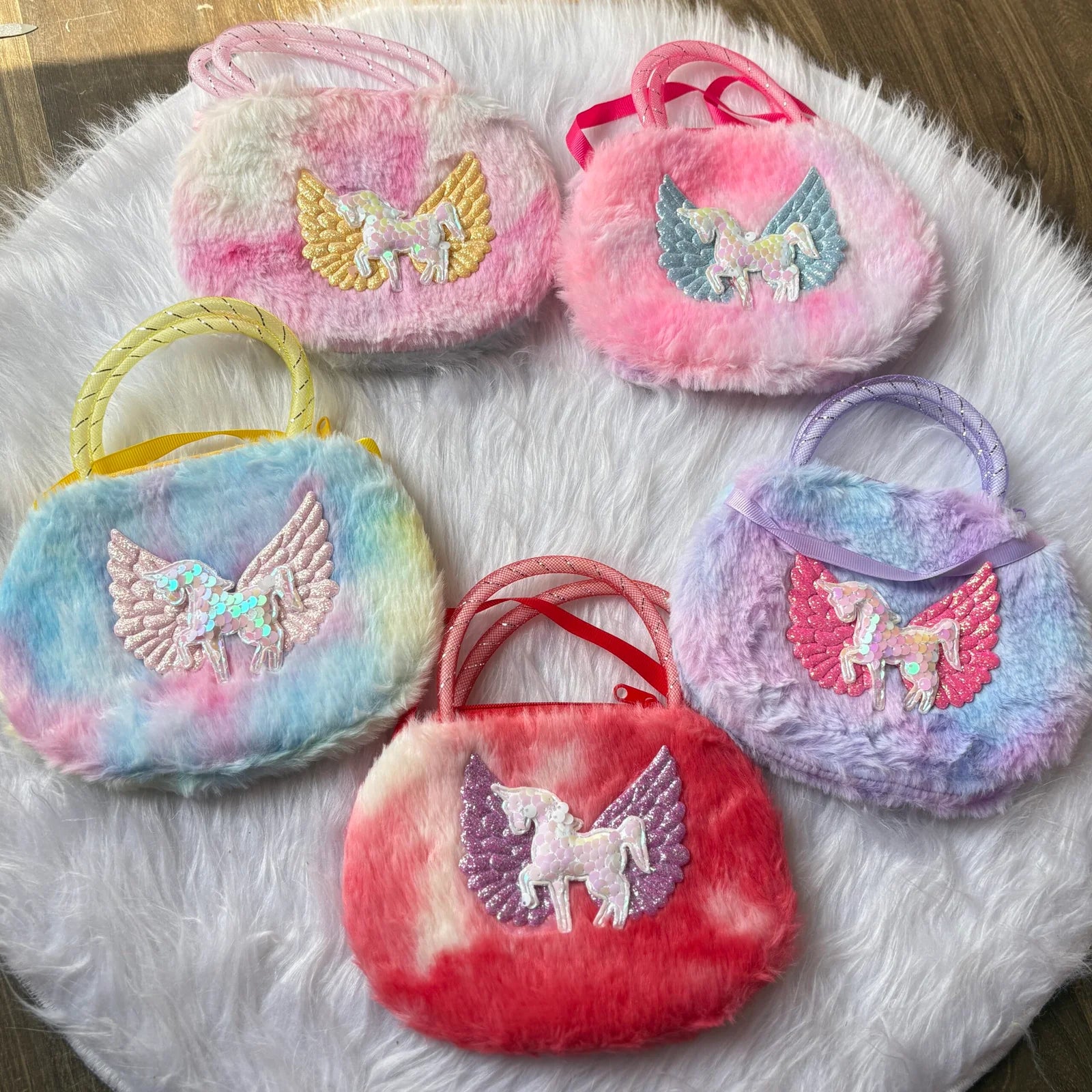 Cute fur mini sling bag on sale