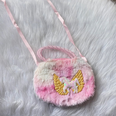 Cute fur mini sling bag on sale