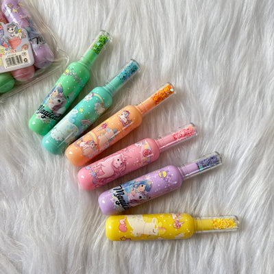 Unicorn theme wine bottle highlighter set of 6 in a pack