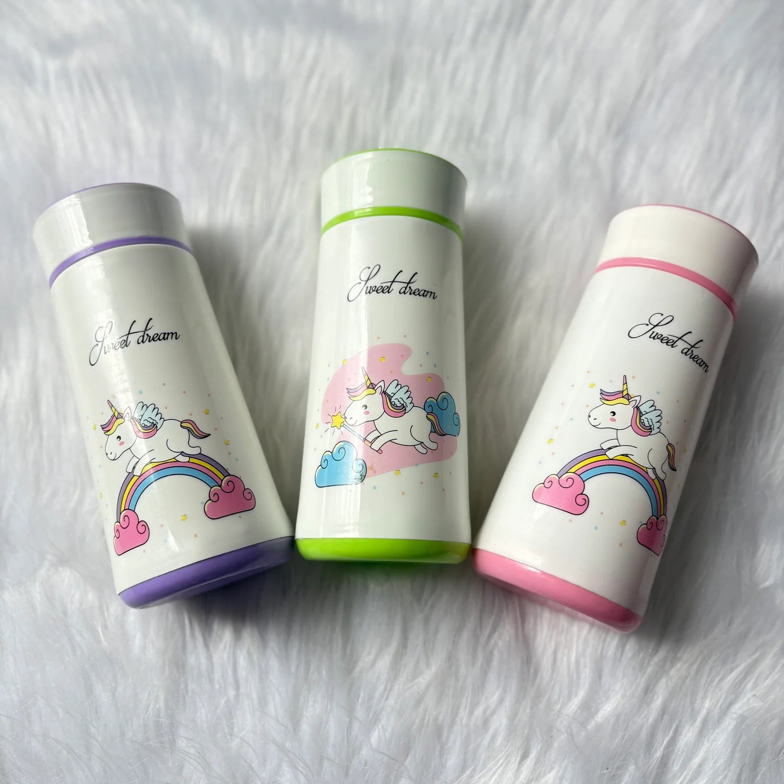Budget friendly Unicorn fiber glass lining bottle 400ml approx