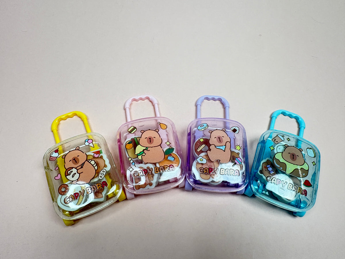 Capybara suitcase eraser
