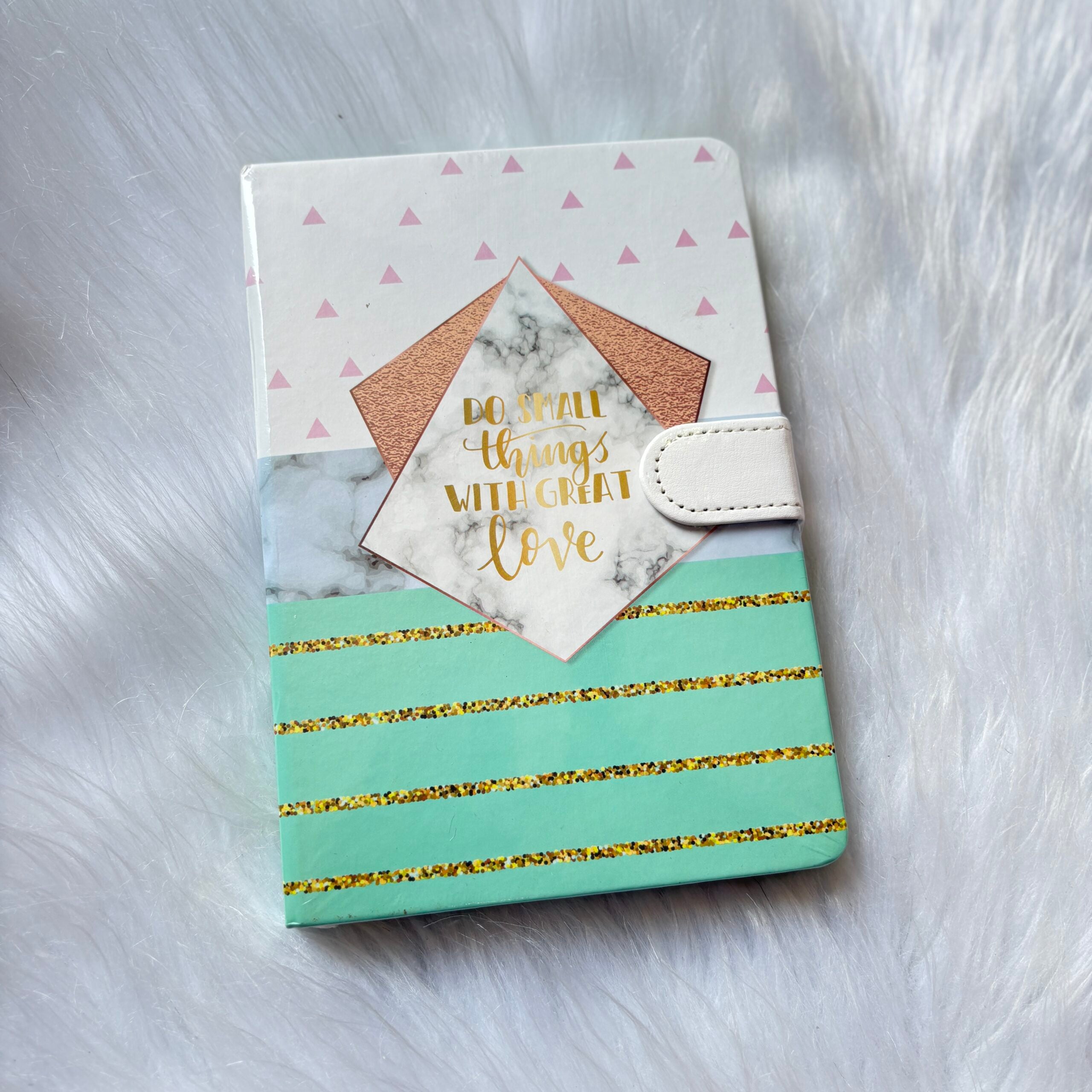 Aesthetic quotes magnetic flap diary