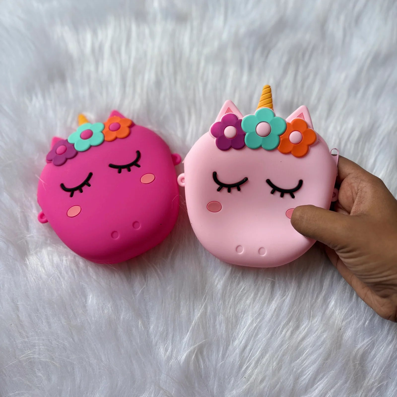 Unicorn silicon coin purse/sling