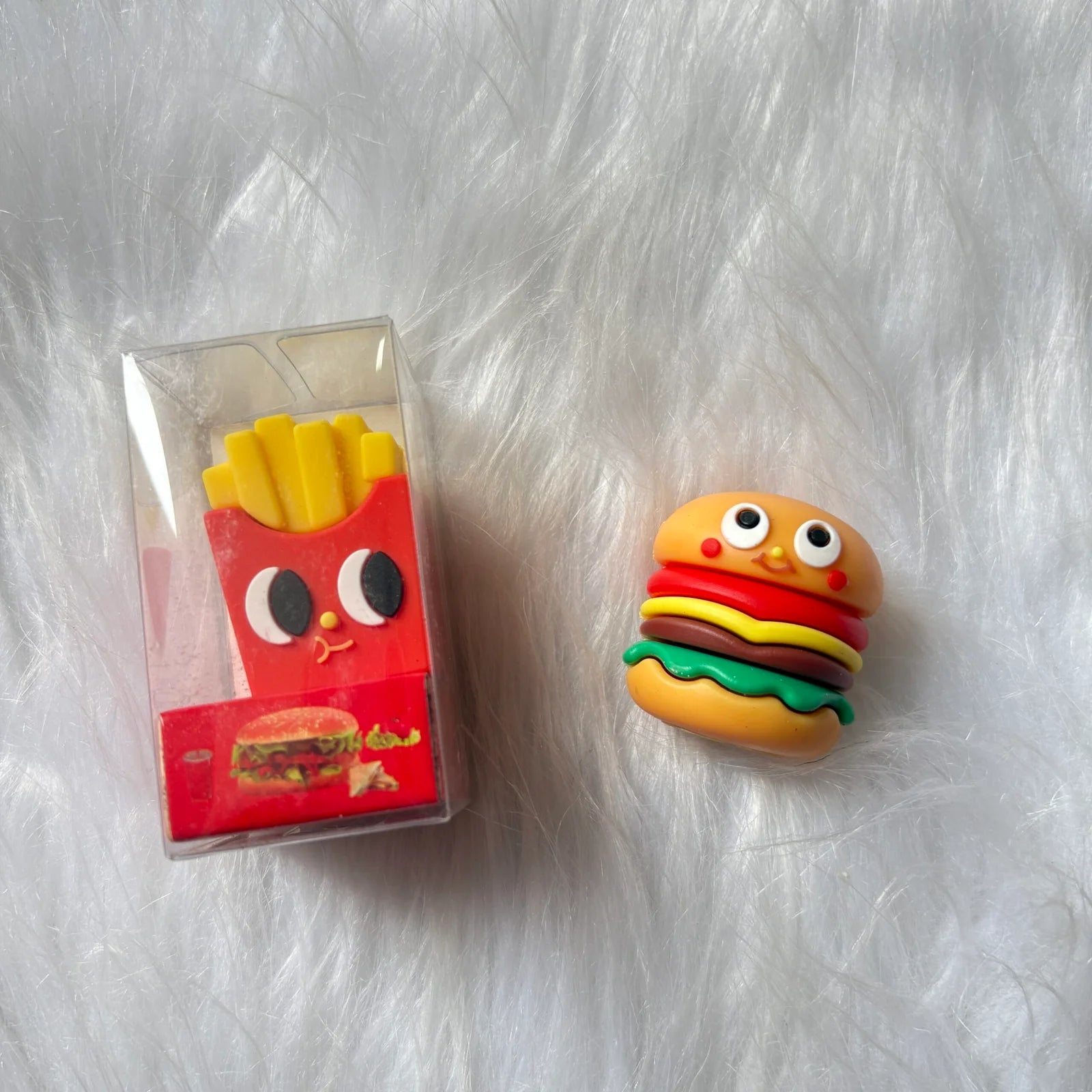 Fries and burger sharpener plus eraser