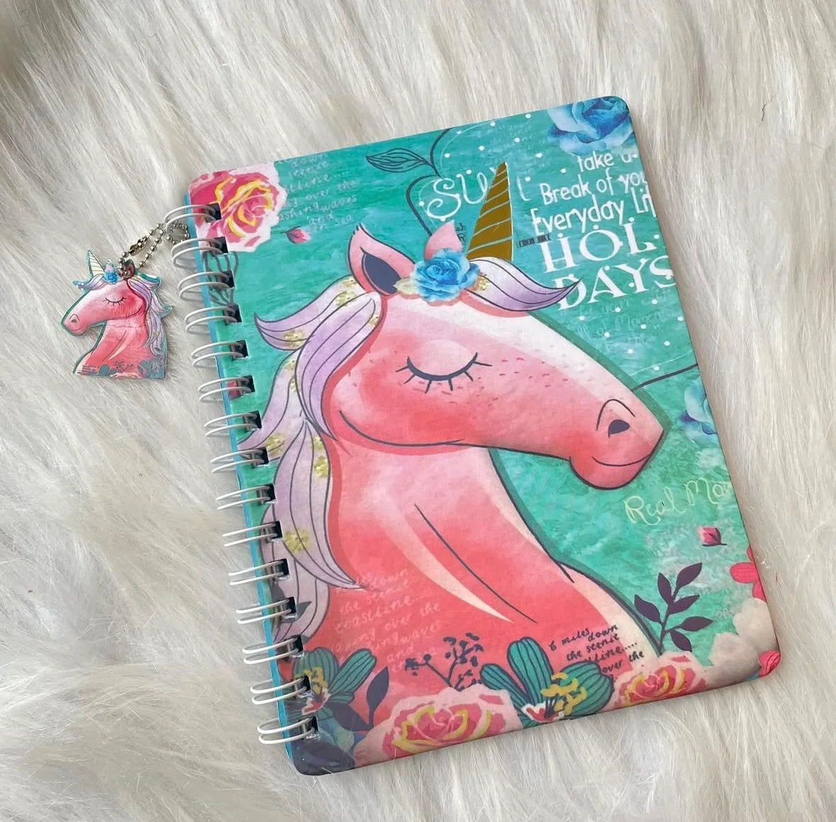 Unicorn hard bound dairy ruled pages