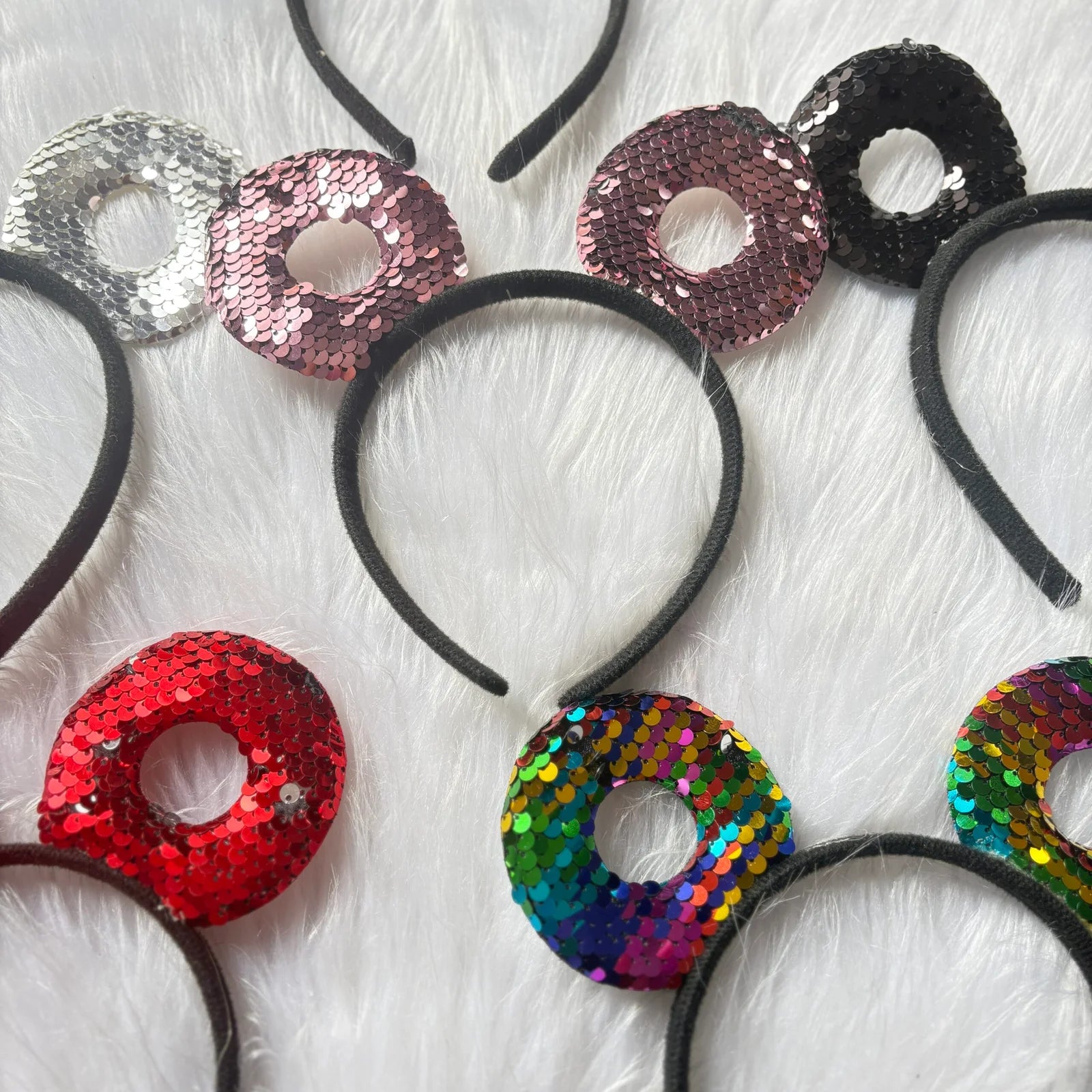 Cute reversible sequins mickey hairband
