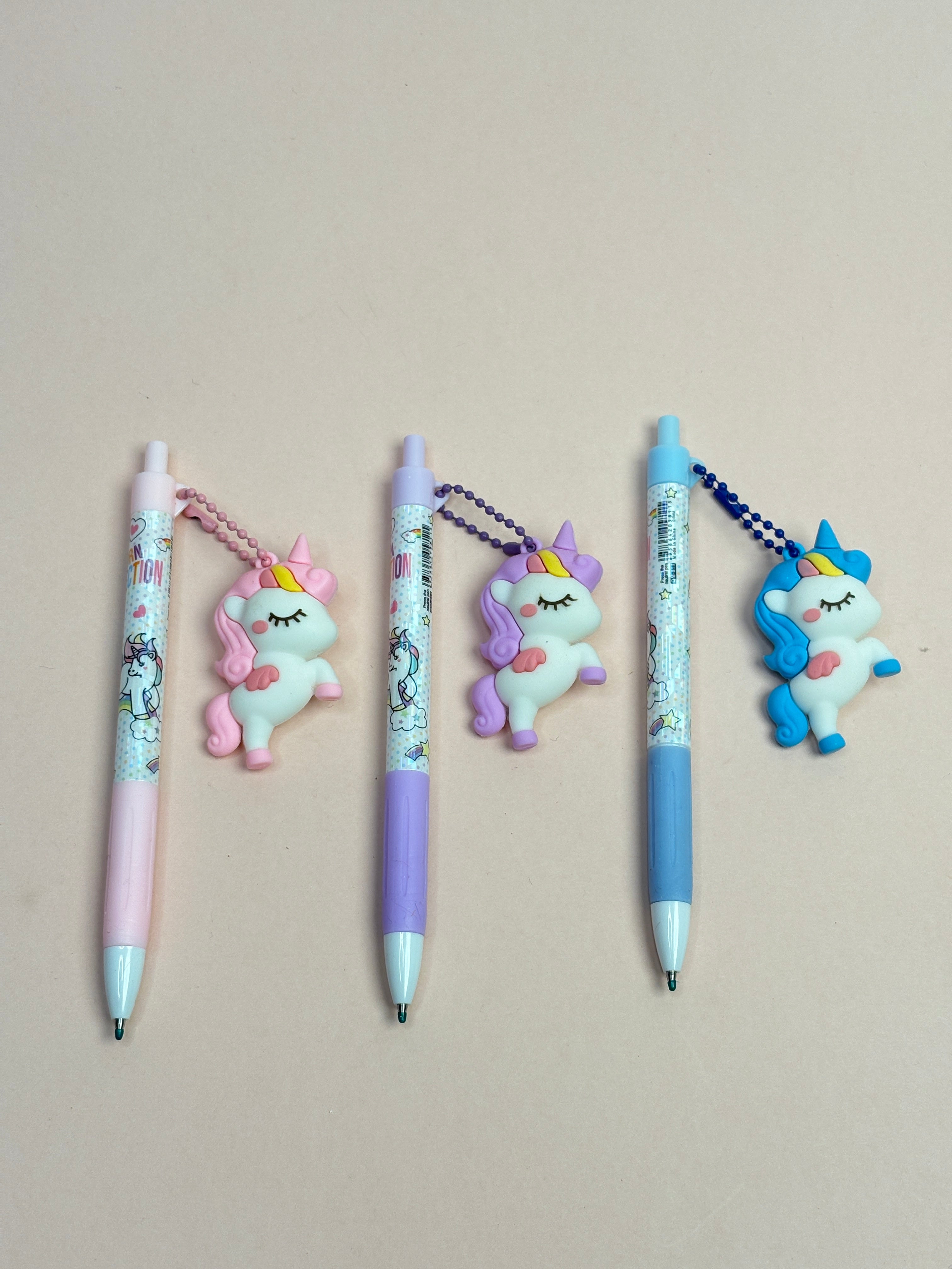Unicorn keychain with pen