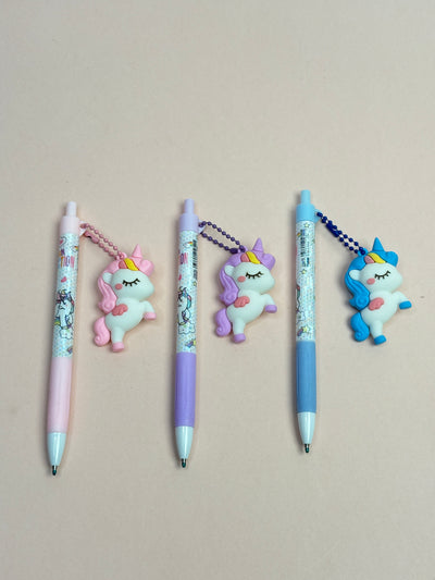 Unicorn keychain with pen