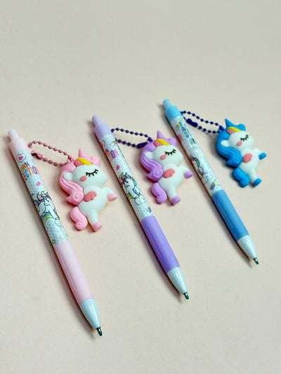 Unicorn keychain with pen