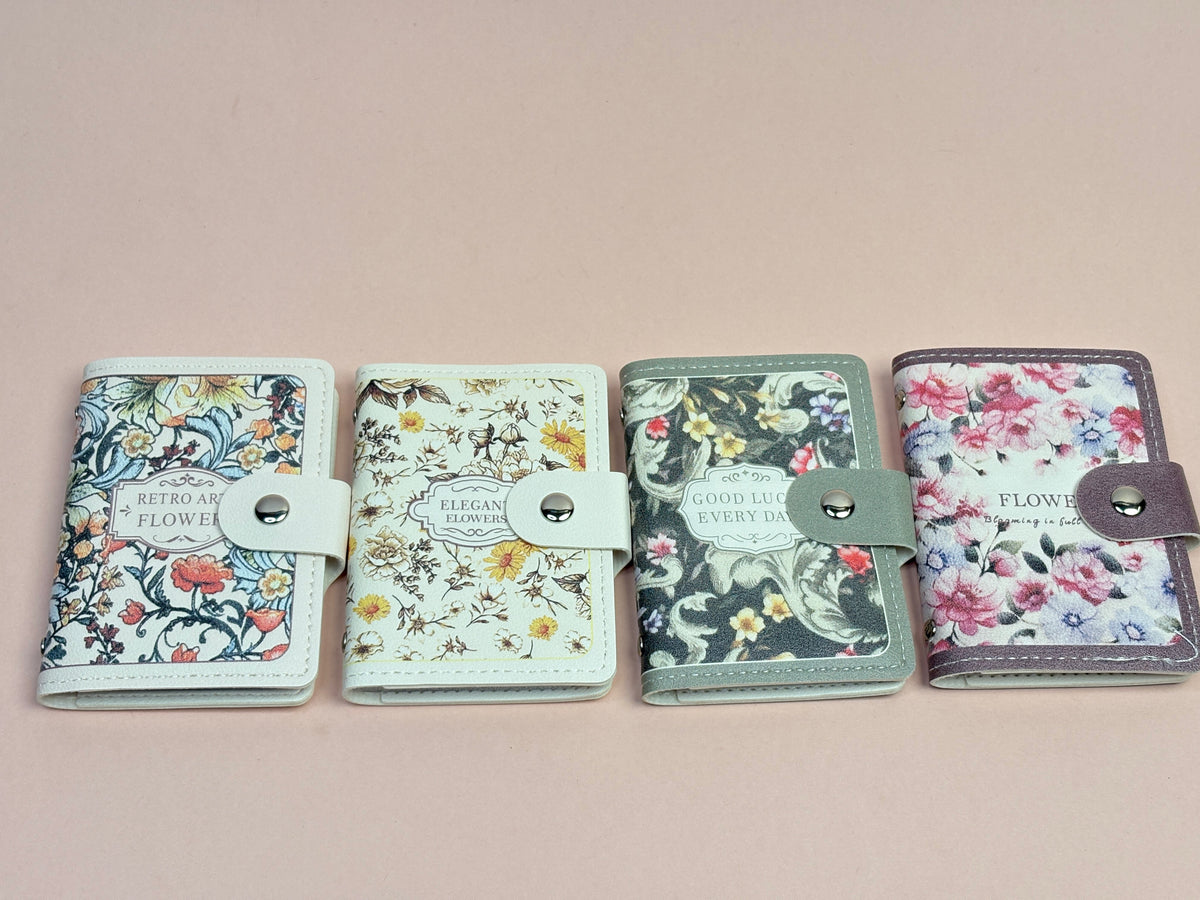 Flower wallet card holder