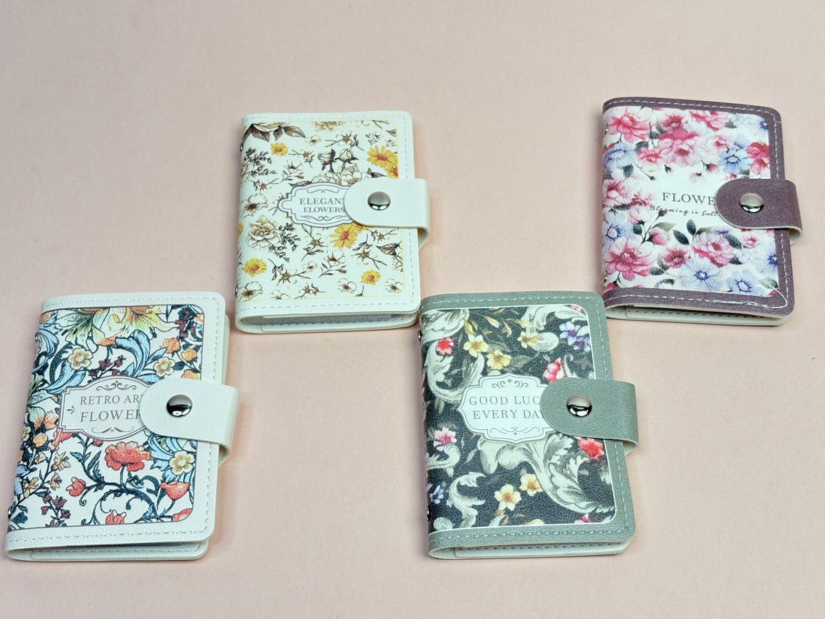 Flower wallet card holder