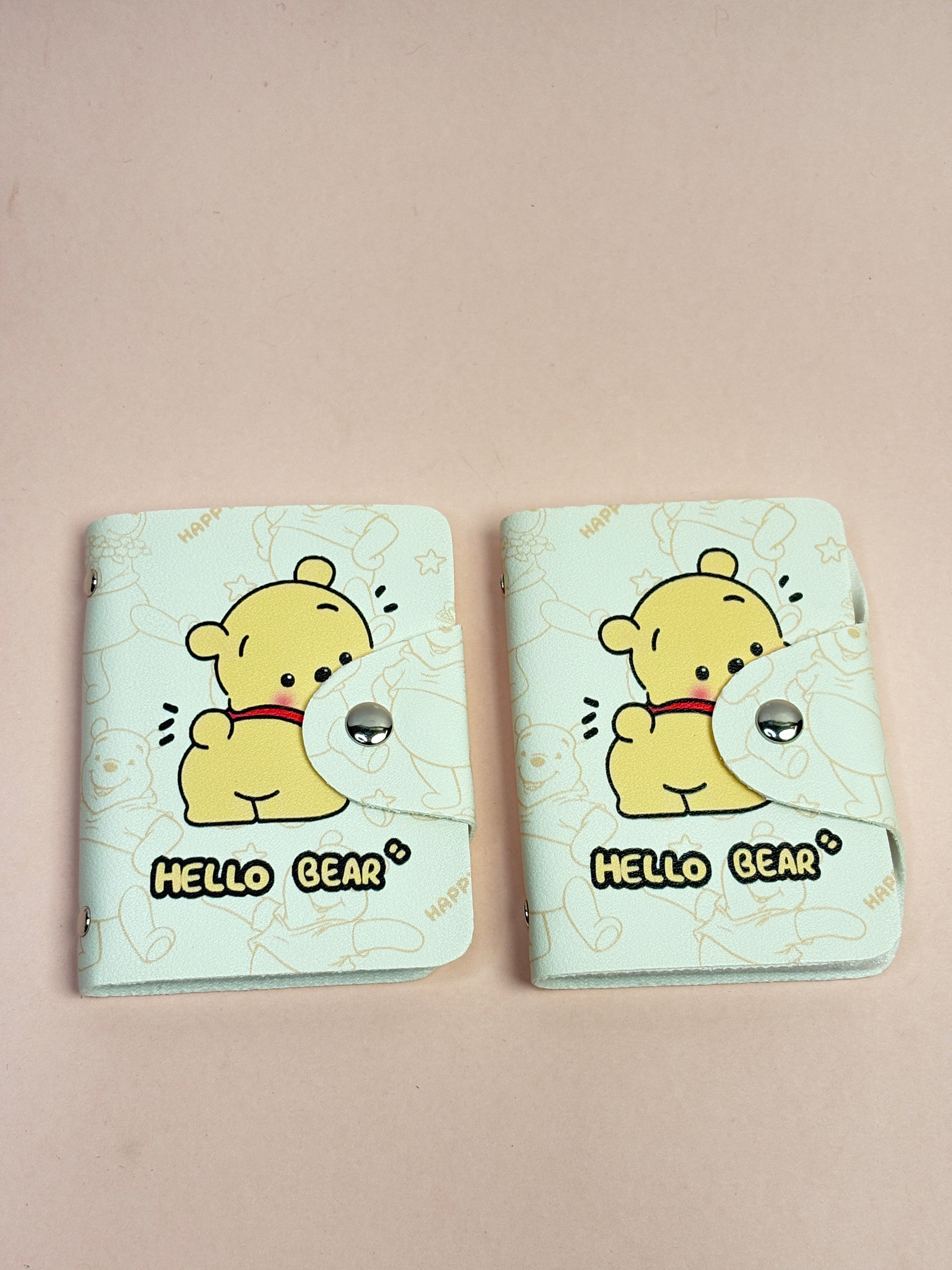 Hello bear wallet card holder