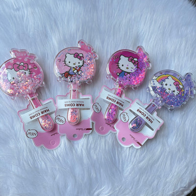 Premium moving glitter Hello Kitty Comb