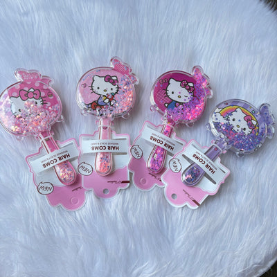Premium moving glitter Hello Kitty Comb