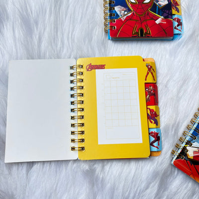 Super hero’s Spiral Mini Planner and Diary