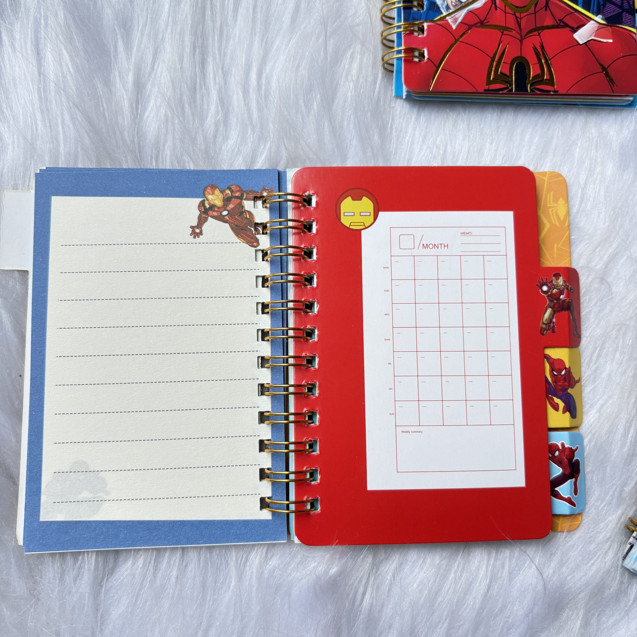 Super hero’s Spiral Mini Planner and Diary