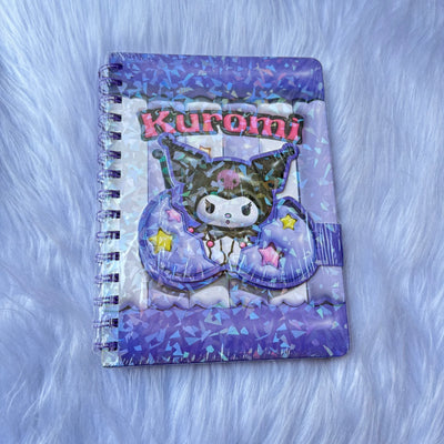 Premium quality shining Kuromi Notebook with flap opening