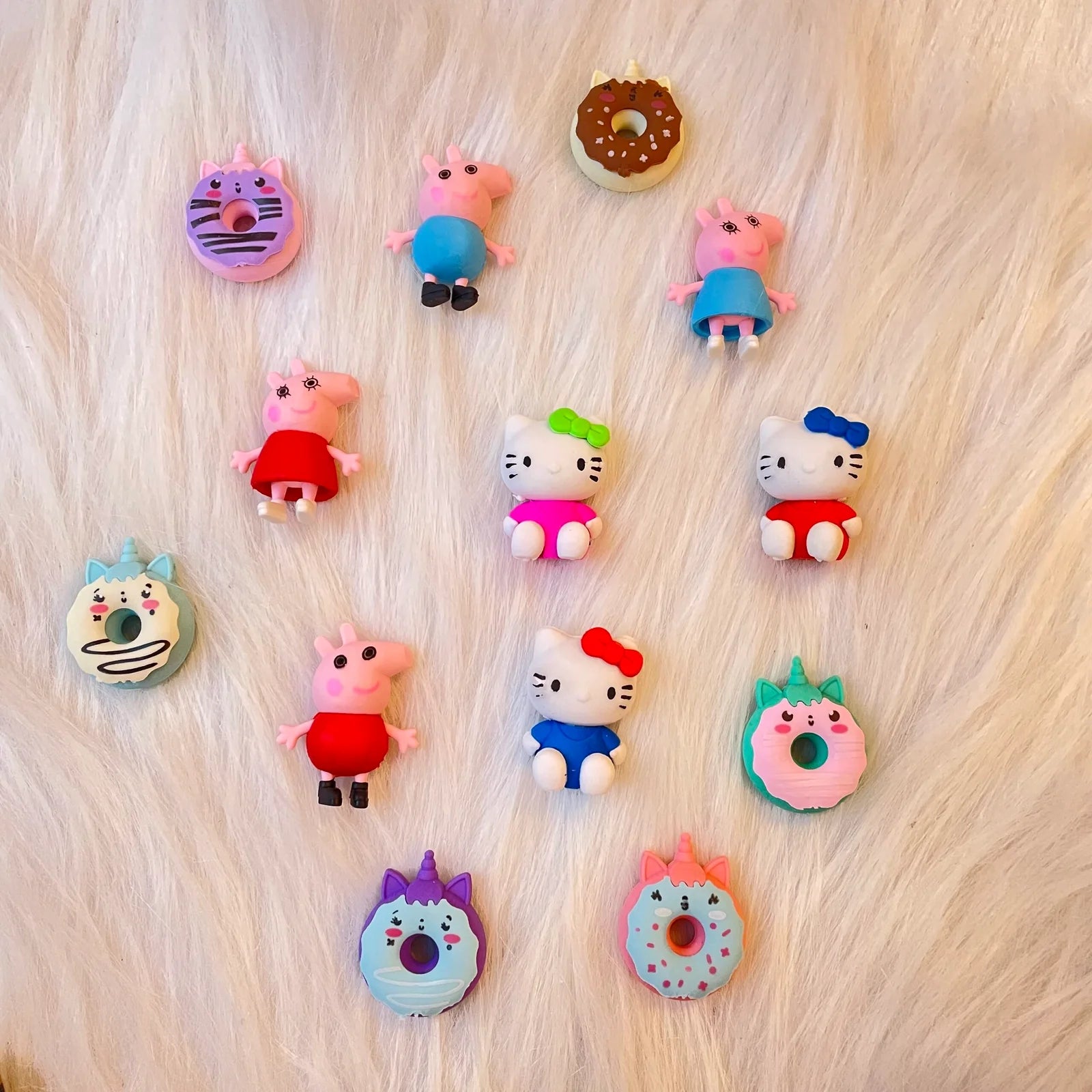 Cute donut theme erasers