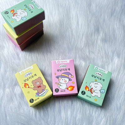 Premium match box erasers set of 8 (only tip is eraser)