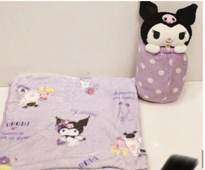 Kuromi and Cinnamon roll blanket plus pillow (small blanket)