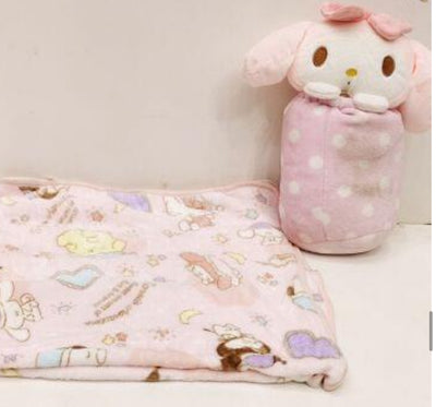 Kuromi and Cinnamon roll blanket plus pillow (small blanket)