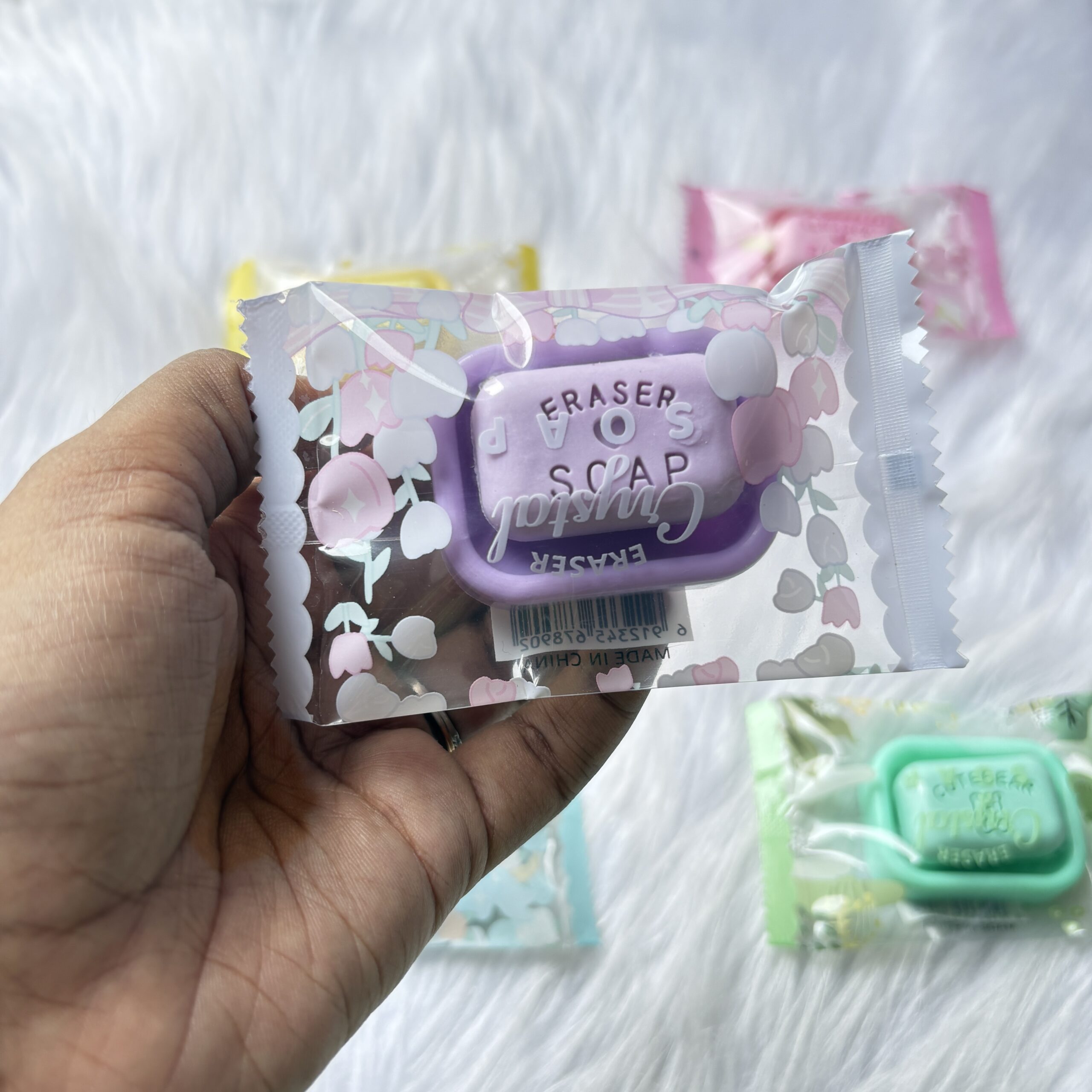 Premium quality soap eraser with tray random