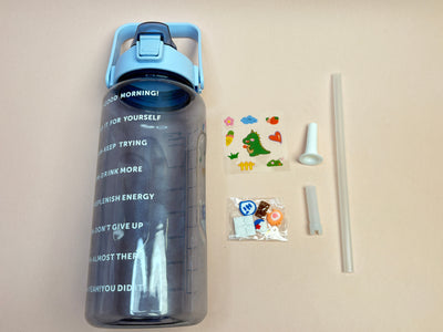 2 litres water bottle with stickers