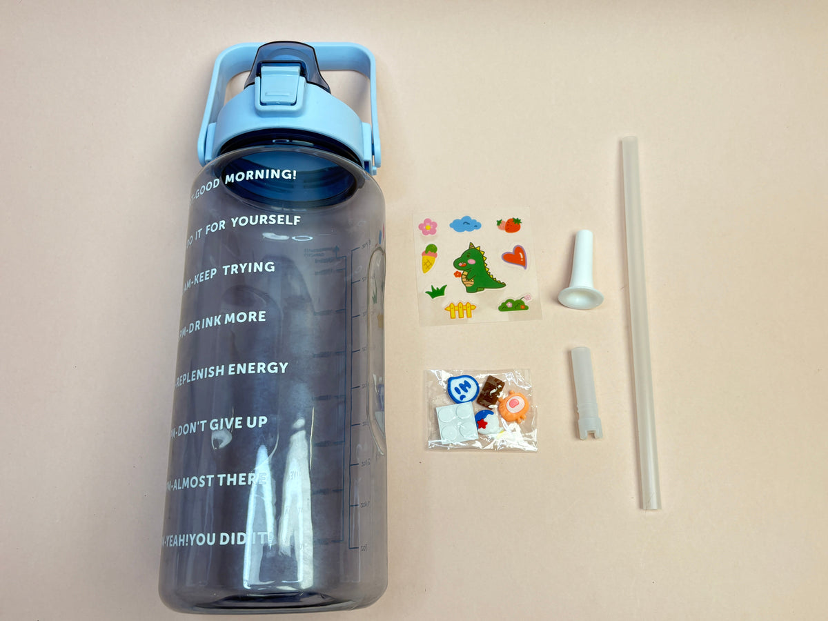2 litres water bottle with stickers