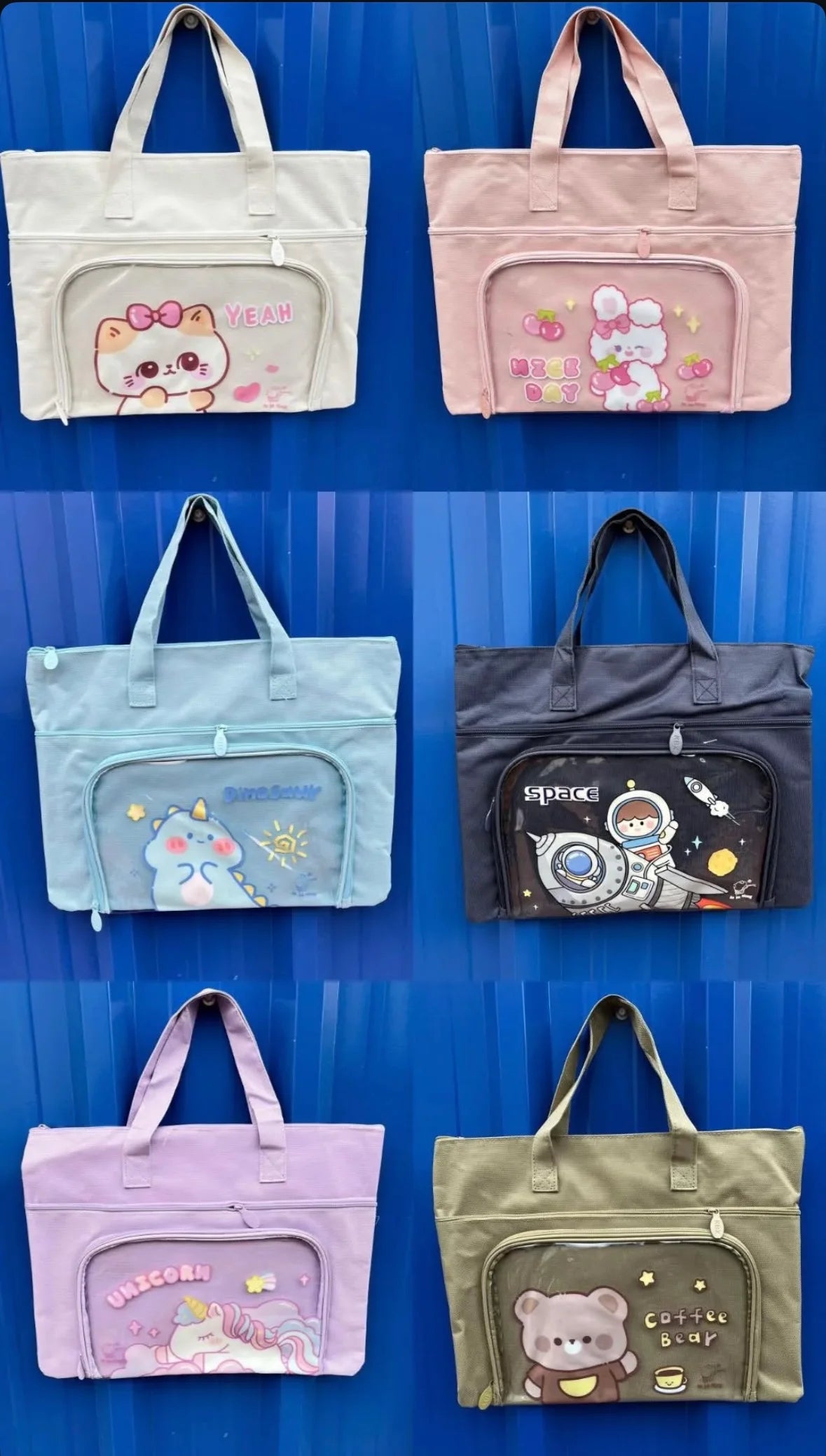Premium tote bag 3 partition