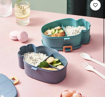 Premium quality carrot lunch box approx 1000ml bpa free food grade with fork and spoon