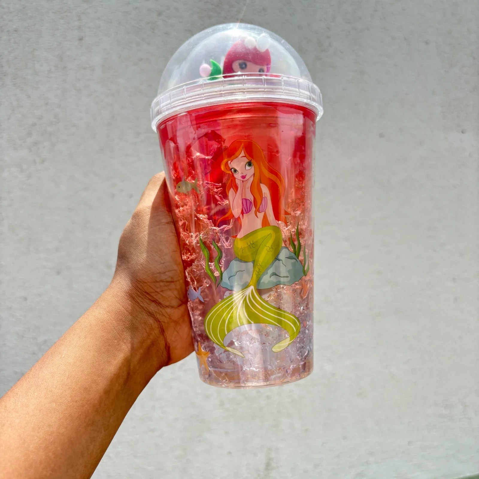 Premium mermaid sippers with straw and box packing 450ml