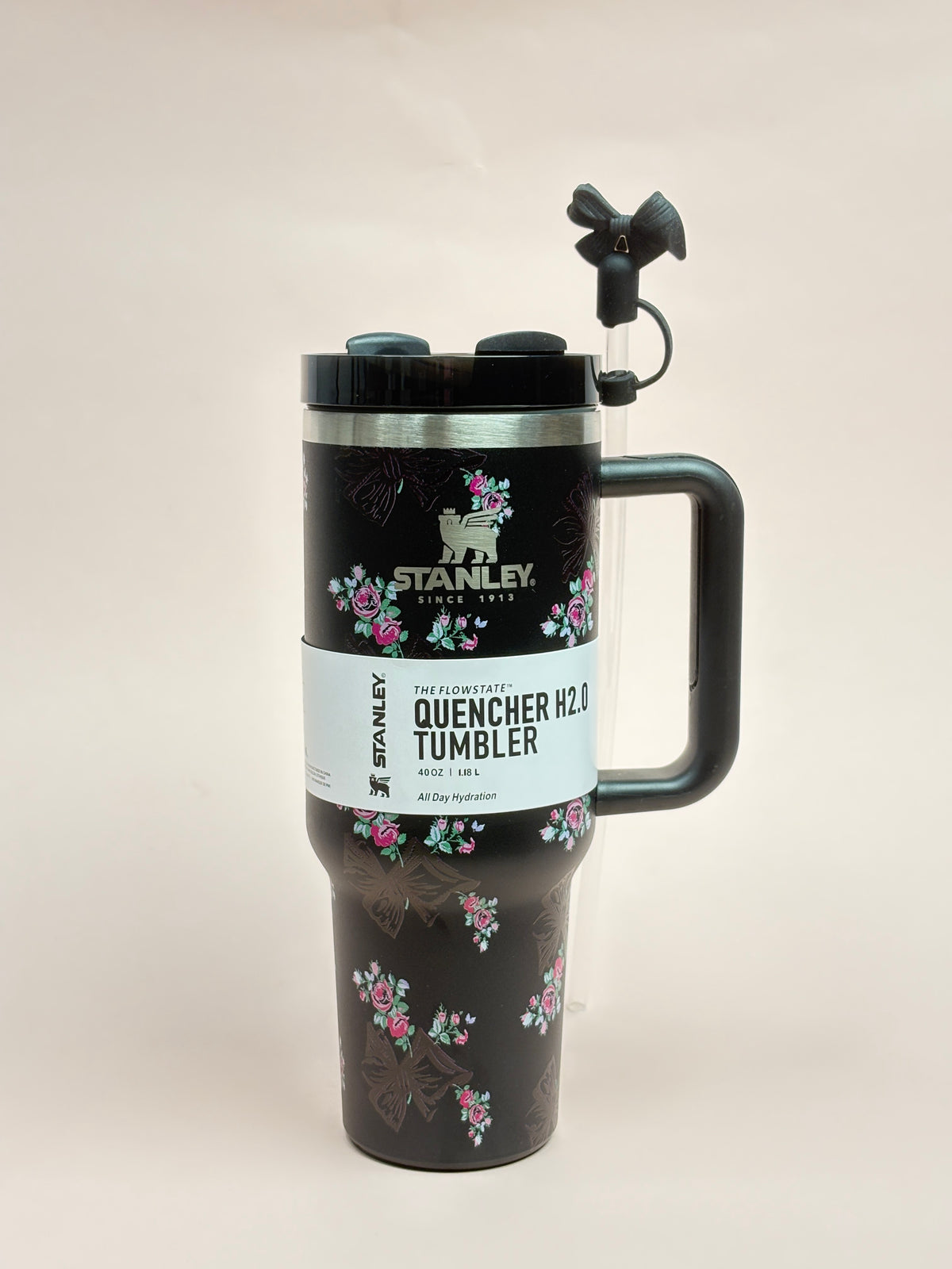 Black floral Stanley