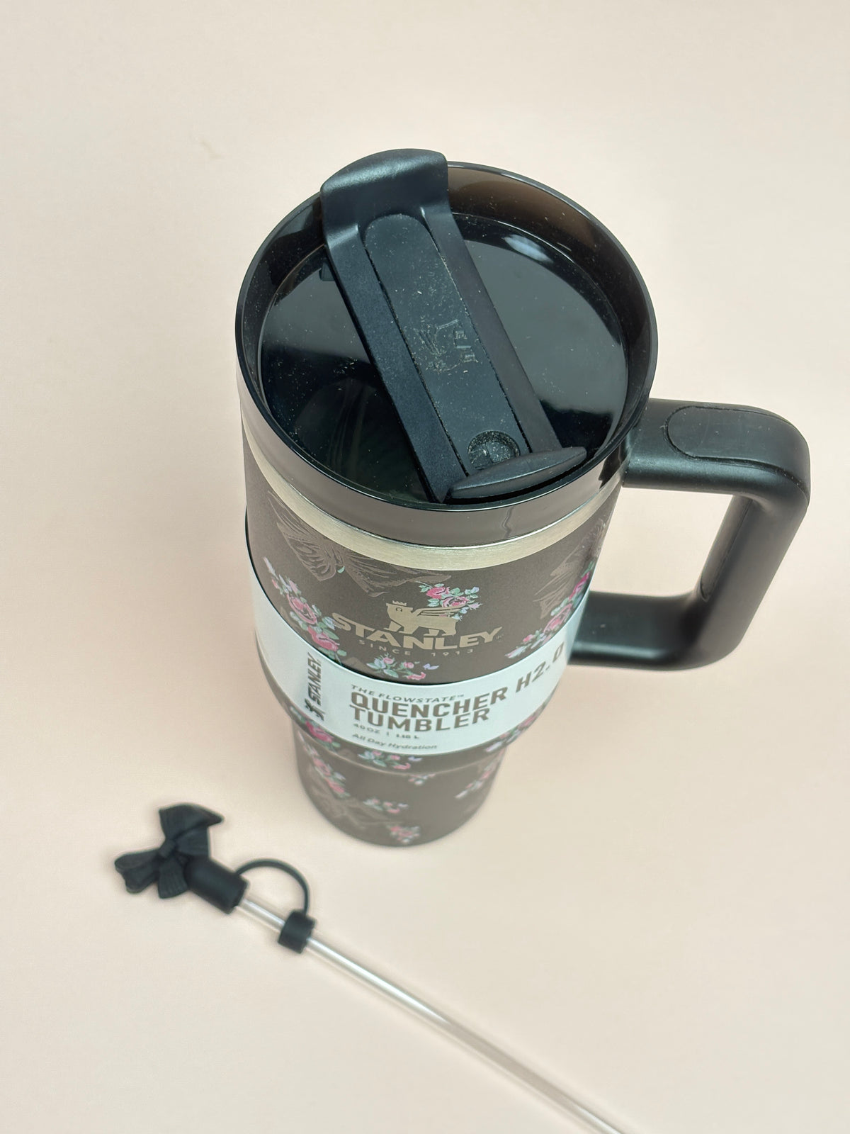 Black floral Stanley