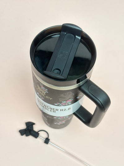Black floral Stanley